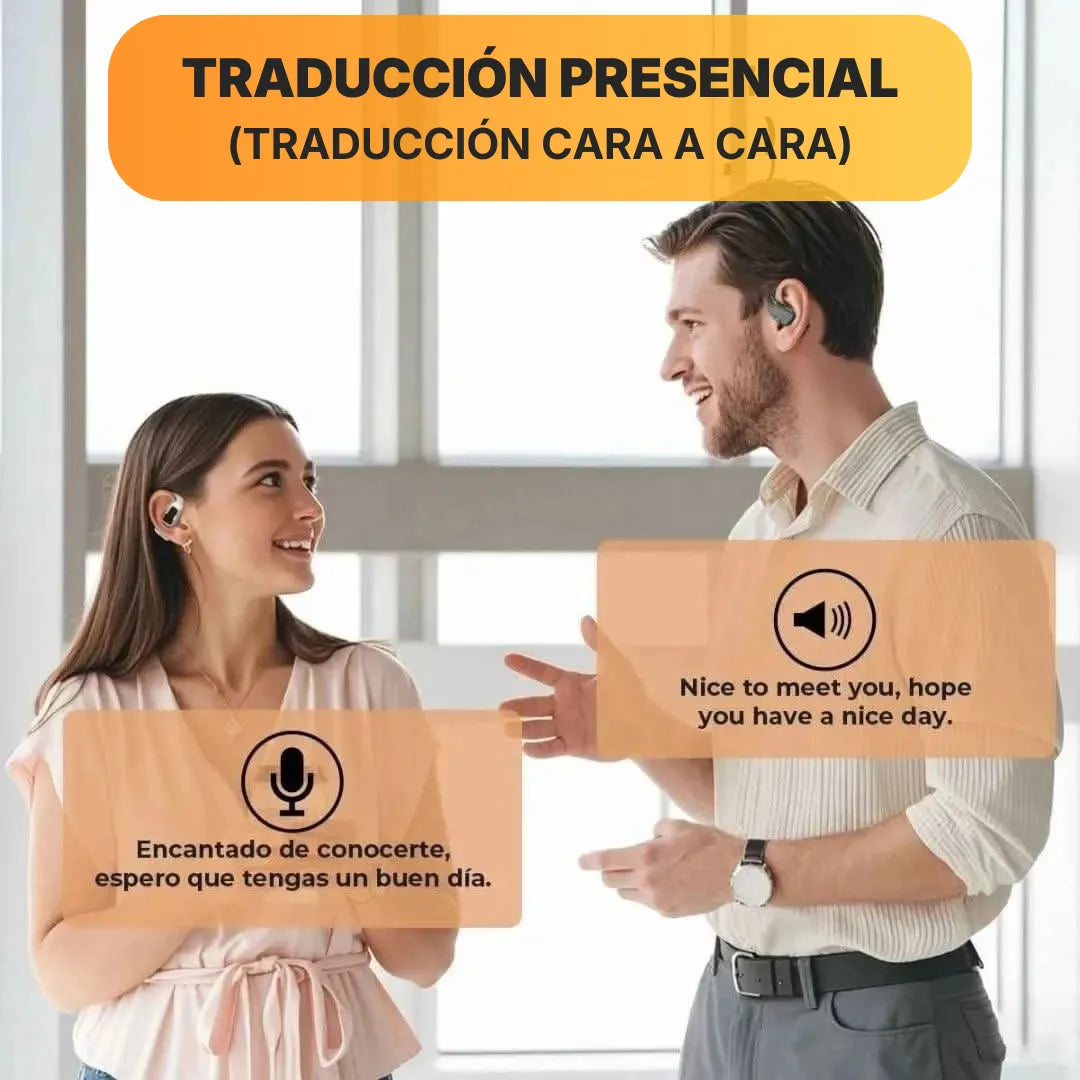 Audífonos Traductores Bluetooth Erazer Ear Hook Con Traducción En Tiempo Real | Innova Fácil