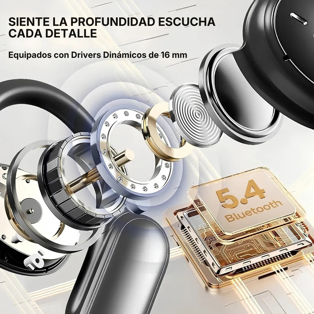 Audífonos Traductores PAXA OpenAir5 AI Con Traducción En Tiempo Real En 128 Idiomas | Innova Fácil