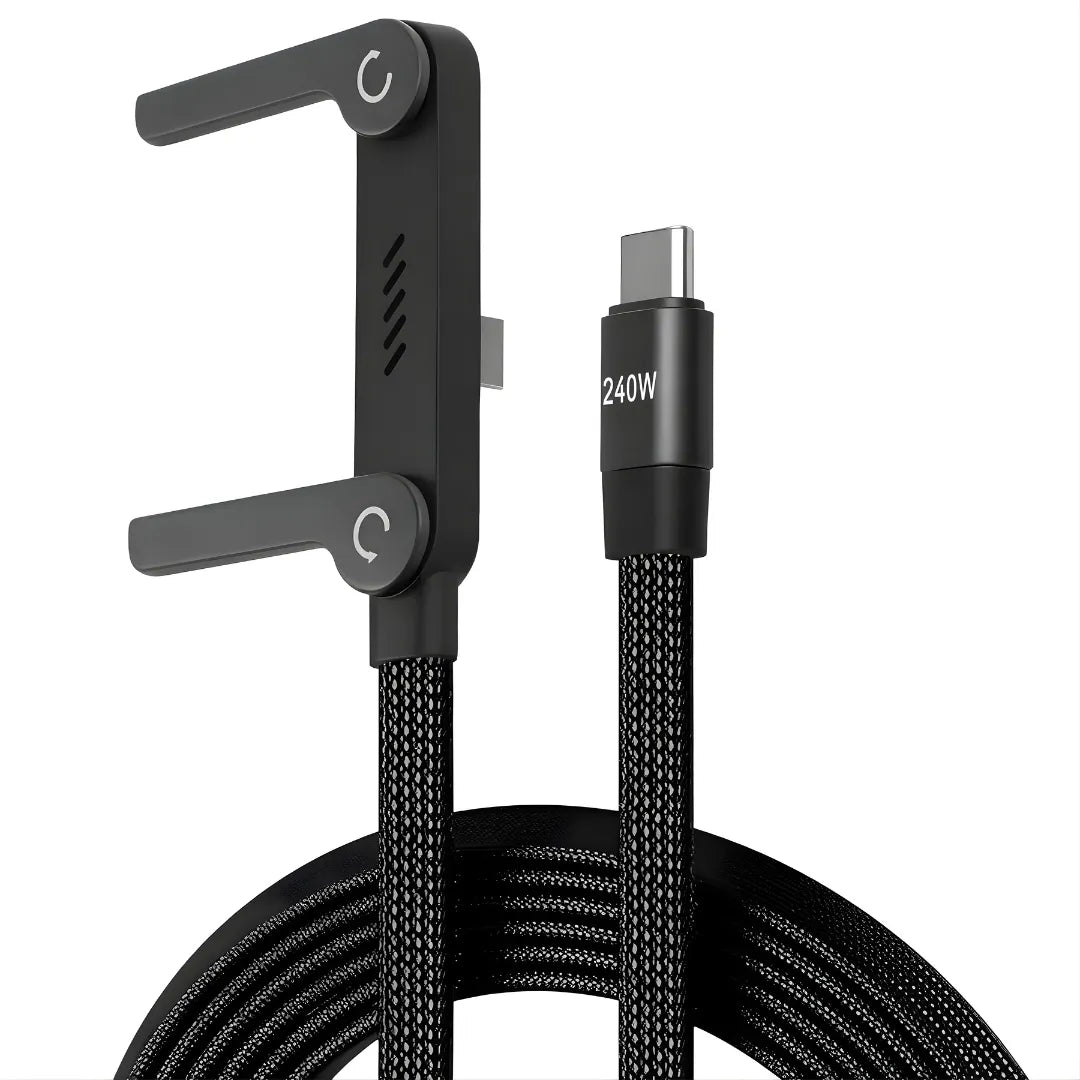 Cable USB-C de 240 W con Soporte Plegable Integrado | Innova Fácil