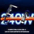 Cable USB-C de 240 W con Soporte Plegable Integrado | Innova Fácil