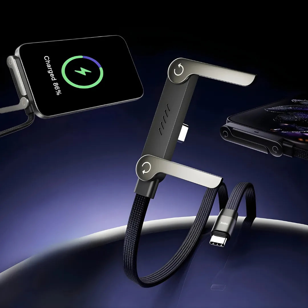 Cable USB-C de 240 W con Soporte Plegable Integrado | Innova Fácil