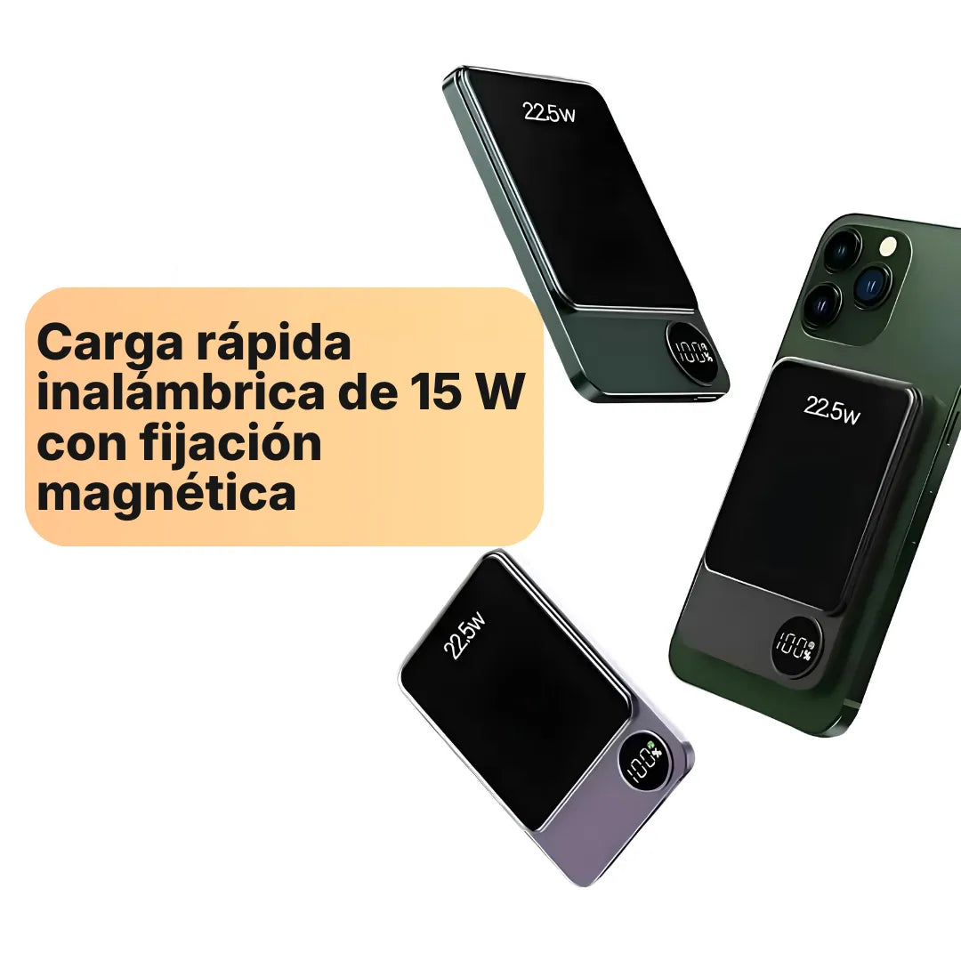 Cargador Portátil Inalámbrico con Carga Magnética de 22.5W | Innova Fácil