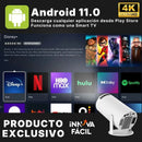 Mini Proyector Portátil 4K con Android TV y Espejamiento | Innova Fácil