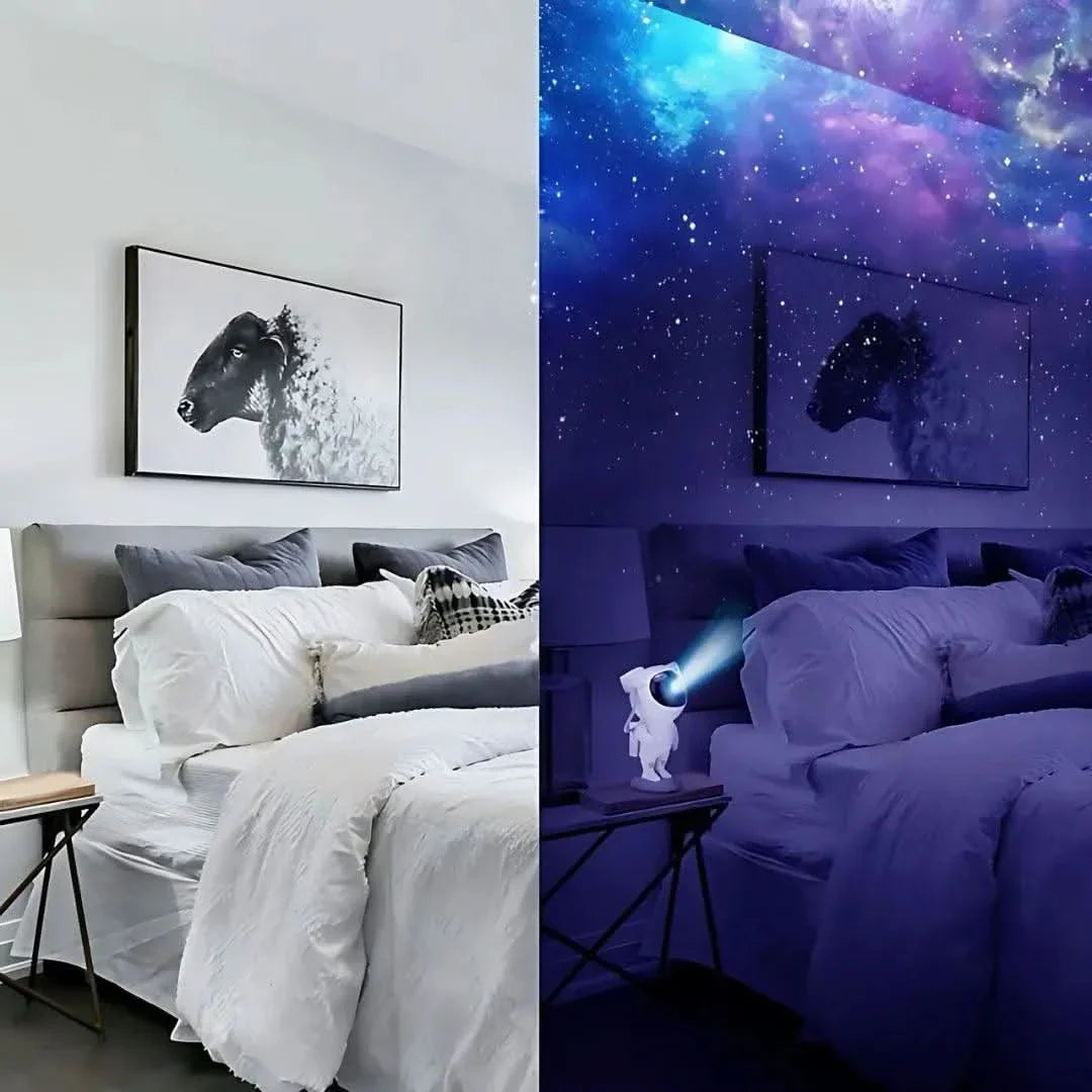 Proyector de Luz Astronauta Galaxia Brillante y Atmósfera Increíble | Innova Fácil